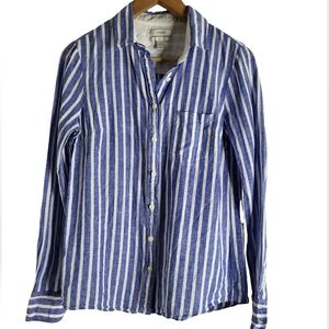 Blue and White Striped Shirt